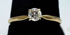 14KT 0.25CT Diamond Solitaire Ring