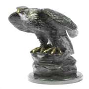 American Eagle Bronze Sculpture on Marble Base Figurine
