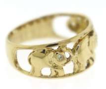 Stunning Diamond Accent Elephant Ring