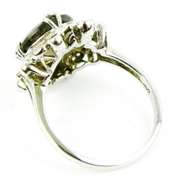 Smoky Quartz, Sapphire & Topaz Sterling Ring, 10.5