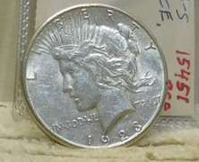 1923-S Peace Dollar almost Uncirculated