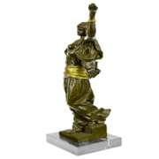 Bronze Sculpture Gilt Gold Bronze Harem Woman By Italian Artist Aldo Vitaleh Art