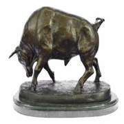Stock Market Bull Bronze Sculpture