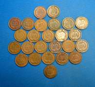 Lot of Nice Indian Cents, 24 w Liberty