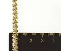 14K Yellow Gold 2.94 Ctw Wavy Link Diamond Tennis Bracelet
