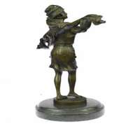 Dancer Bronze Sculpture on Marble Base Figurine