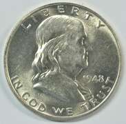 Choice BU 1948-P Franklin Half Dollar. FBL