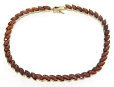 Gorgeous Marquise Garnet Yellow Gold Bracelet
