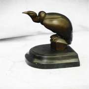 Vulture Bronze Sculpture on Marble Base Figurine