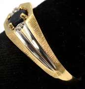 Men's Sapphire Two Tone Ring