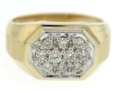 Gent's Yellow Gold Diamond Ring