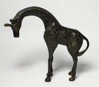 Vintage Hand made  Metal Giraffe Statue