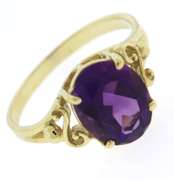 Sensational 14kt YG Oval Cut Amethyst Ring