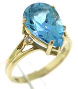 Charming Blue Topaz & Diamond Accent Ring