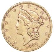 1852 $20.00 Liberty Head Gold Double Eagle - Circulated