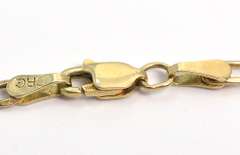 Nice 23-Inch Textured Figaro Chain in 14KT Yellow Gold