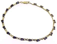 Beautiful Pear Iolite Line Bracelet in 14kt