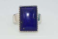 Bright Lapis in Artied Yellowhorse Ring