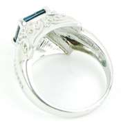 Vibrant London Blue Topaz Sterling Ring, 12.25