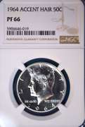 1964 Accent Hair 50c PF66 NGC