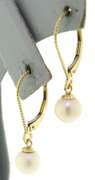 Chic 14kt YG Rope Pearl Drop Earrings