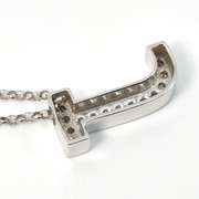 J Initial Pendant Necklace with Diamonds in 14K WG