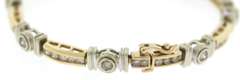 Dazzling 14kt Channel & Bezel Set Diamond Bracelet