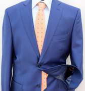 Eye Catching  2Button French Blue Color Suit By Galante