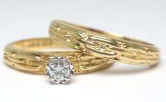Elegant Wedding Set in 14KT Gold