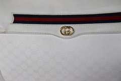 Vintage Gucci Debby White Monogram Crossbody