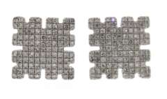 Pave Diamond Cut Out Edge Earrings