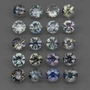 Multi-hue 3.97ct natural silver-blue Sapphire set