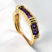 Channel Set Amethyst Ring
