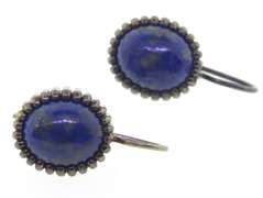 Sterling Silver Lapis Dangle Earrings