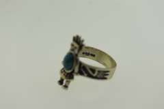 Sterling Silver Oval Shaped Aquamarine Ring