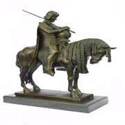 King Arthur on Horse with His Sword Bronze Sculpture