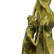 Peekaboo Polished Sexy Girl Bronze Sculpture