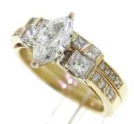 Dazzling 1.96cts Diamond Wedding Set