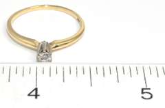 Diamond Solitaire Ring in 14KT