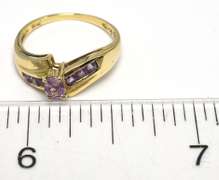 Lovely Amethyst Ring in 14KT Yellow Gold