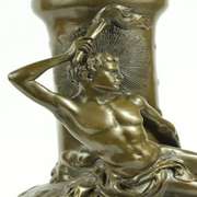 Nude Man Bronze Vase Sculpture