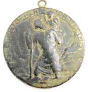 Time Worn Old St. Christopher Medal