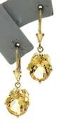 Flashy Yellow Gold Citrine Dangle Earrings