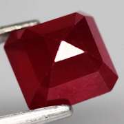 Deep blood red 2.69ct emerald cut Ruby
