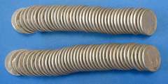 Two Rolls of Buffalo Nickels, Full Date Partial Horn Reverse