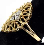 14KT Fancy Mounting with Diamond Accents