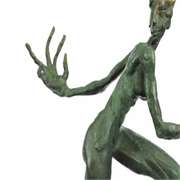 Female on Marble Base Bronze Sculpture