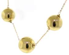 Elegant Yellow Gold Ball Station Necklace