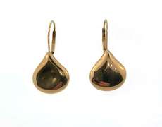 Sophisticated Set of 14kt Gold Pendant and Earrings