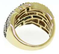 Stunning 14kt YG IR Green Baguette & Diamond Ring